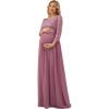 imageEverPretty Womens 34 Sleeve Aline Lace Embroidery Chiffon Maternity Party Dress 20797Orchid