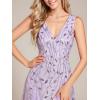 imageEverPretty Womens Sexy Sleeveless VNeck Evening Gowns Empire Waist Sequin Embroidery Formal DressLavender