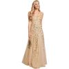 imageEverPretty Womens Sexy Sleeveless VNeck Evening Gowns Empire Waist Sequin Embroidery Formal DressGold