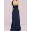 imageEverPretty Womens Elegant One Shoulder Empire Waist Flowy Maxi Bridesmaids Dress 09768USANavy