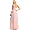 imageEverPretty Womens Elegant One Shoulder Empire Waist Flowy Maxi Bridesmaids Dress 09768USAPink