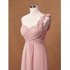 imageEverPretty Womens Elegant One Shoulder Empire Waist Flowy Maxi Bridesmaids Dress 09768USAPink