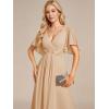 imageEverPretty Womens Mothers Dress Chiffon V Neck A Line Appliques Waist Formal Dresses 01960Champagne