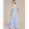 imageEverPretty Womens Crew Neck Sleeveless A Line Hollow Out Sequin Maxi Fromal Dress 01955Ice Blue