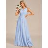 imageEverPretty Womens Crew Neck Sleeveless A Line Hollow Out Sequin Maxi Fromal Dress 01955Ice Blue