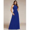 imageEverPretty Womens Halter Neck Summer Formal Dresses Sleeveless Pletaed Floor Length Glitter Evening Dresses 41961Sapphire Blue