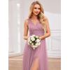 imageEverPretty Womens Sleeveless V Neck A Line Glitter Floor Length Split Formal Dresses S0014Orchid