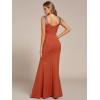 imageEverPretty Womens V Neck Bodycon Sleeveless Split Maxi Evening Dresses 01888Burnt Orange