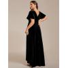 imageEverPretty Womens Vintage Plus Size Ruffles Hemline Velvet Wedding Guest Dress 02041DABlack