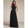imageEverPretty Womens Summer Halter Sleeveless Pletaed Floor Length Glitter Formal Evening Gowns 41961Black