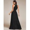 imageEverPretty Womens Summer Halter Sleeveless Pletaed Floor Length Glitter Formal Evening Gowns 41961Black