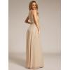 imageEverPretty Womens Summer Halter Sleeveless Pletaed Floor Length Glitter Formal Evening Gowns 41961Champagne