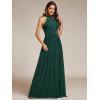 imageEverPretty Womens Summer Halter Sleeveless Pletaed Floor Length Glitter Formal Evening Gowns 41961Dark Green
