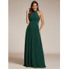 imageEverPretty Womens Summer Halter Sleeveless Pletaed Floor Length Glitter Formal Evening Gowns 41961Dark Green