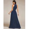 imageEverPretty Womens Summer Halter Sleeveless Pletaed Floor Length Glitter Formal Evening Gowns 41961Navy Blue