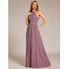 imageEverPretty Womens Summer Halter Sleeveless Pletaed Floor Length Glitter Formal Evening Gowns 41961Orchid