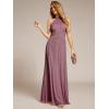 imageEverPretty Womens Summer Halter Sleeveless Pletaed Floor Length Glitter Formal Evening Gowns 41961Orchid
