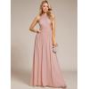 imageEverPretty Womens Summer Halter Sleeveless Pletaed Floor Length Glitter Formal Evening Gowns 41961Pink