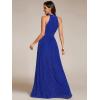 imageEverPretty Womens Summer Halter Sleeveless Pletaed Floor Length Glitter Formal Evening Gowns 41961Sapphire Blue