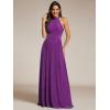 imageEverPretty Womens Summer Halter Sleeveless Pletaed Floor Length Glitter Formal Evening Gowns 41961Sparkling Grape