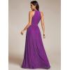 imageEverPretty Womens Summer Halter Sleeveless Pletaed Floor Length Glitter Formal Evening Gowns 41961Sparkling Grape