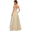 imageEverPretty Womens Bridesmaid Dresses Summer Glitter VNeck Aline HighLow Wedding Guest Dresses 00667Gold