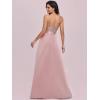 imageEverPretty Womens Bridesmaid Dresses Summer Glitter VNeck Aline HighLow Wedding Guest Dresses 00667Orchid