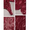 imageEverPretty Womens Formal Dress Sequin Tulle Double VNeck Sleeveless Mermaid Long Evening Dress 07886Burgundy