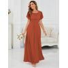 imageEverPretty Womens Classic Round Neck Short Sleeves Chiffon Floor Length Bridesmaid Dress 01840PHBurnt Orange