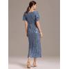 imageEverPretty Womens Gorgeous V Neck Sequin Tulle Short Sleeves Bodycon Maxi Formal Evening Gowns 02370Dusty Blue