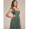 imageEverPretty Womens One Shoulder Sleeveless Pleated ALine Floor Length Bridesmaid Dresses 01911Eucalyptus Green