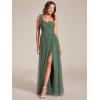 imageEverPretty Womens One Shoulder Sleeveless Pleated ALine Floor Length Bridesmaid Dresses 01911Eucalyptus Green