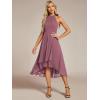 imageEverPretty Womens Sexy Halter Neck Pletaed Sleeveless HiLo Chiffon Wedding Guest Dress 31926Orchid