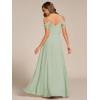 imageEverPretty Womens V Neck Pleated Sleeveless Chiffon Floor Length A Line Bridesmaid Dresses 02354Mint Green