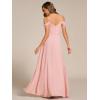 imageEverPretty Womens V Neck Pleated Sleeveless Chiffon Floor Length A Line Bridesmaid Dresses 02354Pink