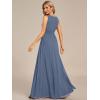 imageEverPretty Womens Crew Neck Sleeveless A Line Hollow Out Sequin Maxi Fromal Dress 01955Dusty Blue