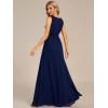 imageEverPretty Womens Crew Neck Sleeveless A Line Hollow Out Sequin Maxi Fromal Dress 01955Navy Blue