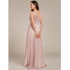imageEverPretty Womens DoubleVNeck FloorLength Empire Waist Satin Formal Dress with Pockets 02326Mauve
