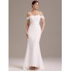 imageEverPretty Womens Elegant Memaid Off Shoulder Strapless Sweep Train Bridal Gowns 00117White