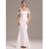 imageEverPretty Womens Elegant Memaid Off Shoulder Strapless Sweep Train Bridal Gowns 00117White