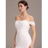 imageEverPretty Womens Elegant Memaid Off Shoulder Strapless Sweep Train Bridal Gowns 00117White