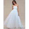 imageEverPretty Womens Lace Bridal Gown Strapless Tulle A Line FloorLength Wedding Dress for Bride 01775PHWhite