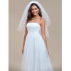 imageEverPretty Womens Lace Bridal Gown Strapless Tulle A Line FloorLength Wedding Dress for Bride 01775PHWhite