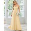 imageEverPretty Womens Sexy Chiffon MultiWay Backless ALine Convertible Bridesmaid Dress 01692Yellow