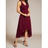 imageEverPretty Womens Sexy Halter HiLo Homecoming Dresses Chiffon A Line Wedding Guest DressBurgundy
