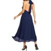 imageEverPretty Womens Sexy Halter HiLo Homecoming Dresses Chiffon A Line Wedding Guest DressNavy Blue