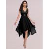 imageEverPretty Womens Sexy V Neck Empire Waist Sleeveless Lace Chiffon HiLo Cocktail Dress 00207PHBlack