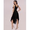 imageEverPretty Womens Sexy V Neck Empire Waist Sleeveless Lace Chiffon HiLo Cocktail Dress 00207PHBlack
