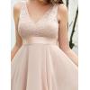 imageEverPretty Womens Sexy V Neck Empire Waist Sleeveless Lace Chiffon HiLo Cocktail Dress 00207PHBlush