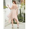 imageEverPretty Womens Sexy V Neck Empire Waist Sleeveless Lace Chiffon HiLo Cocktail Dress 00207PHBlush